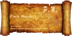 Pack Marcell névjegykártya